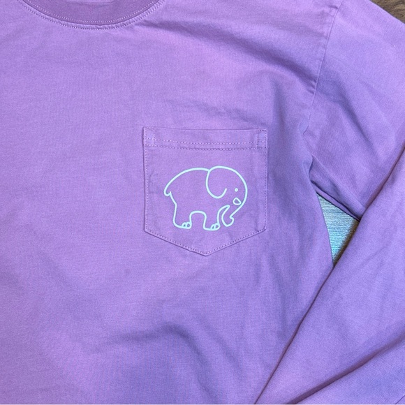 Ivory Ella T-Shirt Women's S Long Sleeve Crew Neck Graphic Logo Pink - Picture 2 of 3